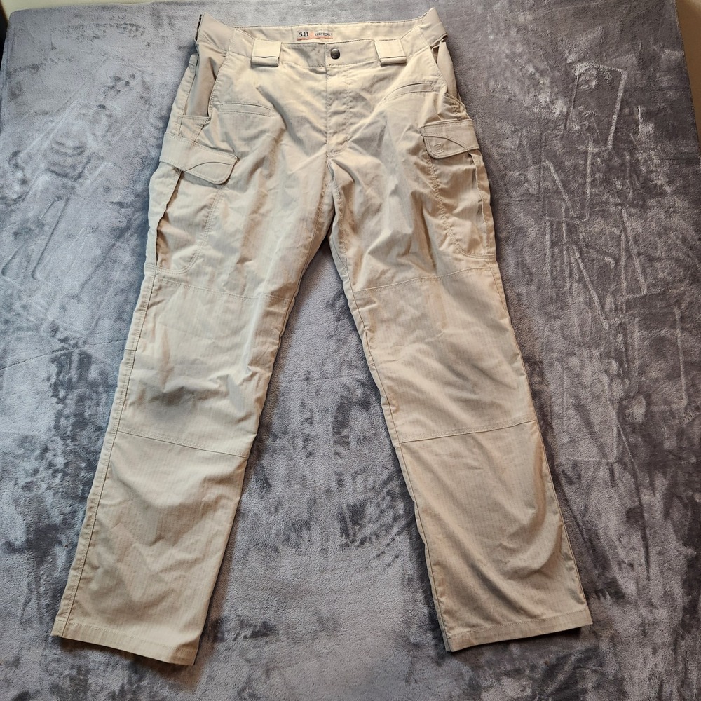 5.11 Tactical Pants Mens 34x32 Beige  Taclite Pro Stryke Cargo Utility Ripstop